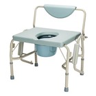 Large Bedside Toilet Steel Commode Bariatric Portable Folding Chair Adult Potty