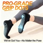 5 Pairs Women   s Pilates Grip Socks  Yoga Crew Grippy Non Slip Socks For Barre   