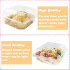 50pcs Transparent Flip Pastry Boxes   disposable Containers For Cakes   Sandwiches
