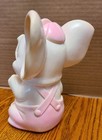 Vintage Sanitoy Baby Pink Elephant Dumbo Rubber Squeaky Toy