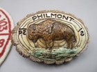 Rare  Vtg 1948 Bsa Philmont Felt Patch Long Island   Neckerchief Slide Buffalo