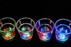 Set Of 4 Light Up Multicolor Led Shot Glasses- Fast Usa Shipping 