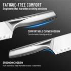 Chef s Knife 7 In  Razor Sharp High-carbon German Stainless  Steel  Plain Edge
