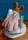 Wee Forest Folk Sa-1 Lullaby Angel Mouse Cradle Retired  blue  Baby Mouse