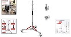 Soonpho Heavy Duty Light Stand With Casters 10ft 30kg Load Stainless Steel