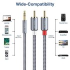 3 5mm To Rca Audio Auxiliary Aux Stereo Y Splitter Cable  3 5 Mm Convert To Rca