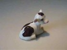 Vintage 1949 Miniature Hagen Renaker Brown   White Calf Cow