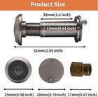 Peephole  Solid Door Peephole 220 Degree Door Viewer Peephole With Silver