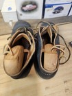 Civil War Reenactment Brogan Boots Size 9 5 Leather Sole   Wooden Shoe Trees