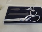 Vintage Set Of  gingher Dressmaker Shears   Embroidery Scissors  Silver