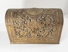 Antique Victorian Gilt Bronze Casket Box With Neoclassical Design