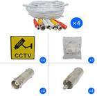 4 X 60ft Security Camera Bnc Cable video Audio With Power For Cctv Camera Instal