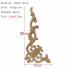 2pcs Wood Carved Corner Onlay Applique Frame Door Decorate Wall Furniture Decor