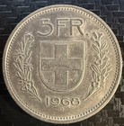 1968-b  Switzerland 5 Francs Km 40 Uncertified 0 835 Fineness- Combined Shipping
