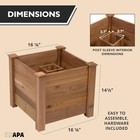  No Dig Mailbox Post Planter Box - 16x16x14 Inch Cedar For Free Standing 