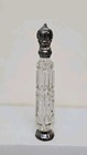 Victorian Etched Or Cut Glass Perfume Or Scent Bottle   Flip Top self Standing 
