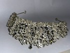Vintage Silver Bridal Tiara Crown White Topaz Quartz Gemstone Wedding Headpiece