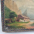 Antique Vintage Folk Art Cigar Box Mountain Home Scene Decoration Aafa Americana