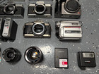 Film   Digital Camera Lot     Nikon  Canon  Fujica  Lenses  Flash  Accessories