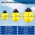 Veithi 2 Pack 15 X 18 In Yellow Vinyl Inflatable Mooring Buoy Anchor Ball