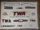 Vtg Twa Trans World Airline Advertising History Woven Throw Rug Blanket 52x72