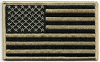 Coyote Us Flag Chest Patch Embroidered Fits For Velcro   Brand Loop Side