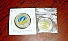 2 Coins Lot Glow In The Dark Toonie 2017 Color Uncolor Canadian Uncircul circ  2