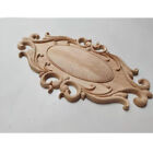 Furniture Decorative Oval Wood Carved Corner Onlay Applique Unpainted Figurine
