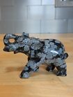 Elephant Figurine Black   White Marble stone Elephant Statue 1   