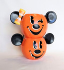 Disney Halloween Minnie   Mickey Mouse Pumpkin Jack-o-lantern Treat Buckets