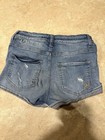 Express Distressed Cut Off Denim Shorts Blue Size 2 Regular Fit Button Cuffed