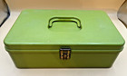 Vintage Wil-hold Sewing Box Avocado Green Plastic Spool Tray Wilson Mfg Usa
