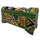 Balinese Dowry Box Offering Chest Carved Turtle Fish Painted Wood Bali Folk Art