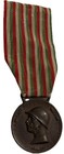 Italo-austrian War 1915-1918 Commemorative Bronze Medal W ribbon  Original Rare 