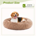  Calming Donut Dog   Cat Bed  30 Inches Round Fluffy Dog Beds For Large Dogs