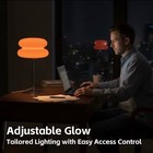 Modern Mushroom Glass Table Lamp Dimmable Bedside Night Light Vintage Style Deco