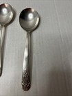 Set Of 4 Rogers Oneida Harmony Pattern  Precious Round Soup Spoons 7 