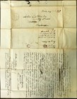 Antique Legal Notification Letter     August 25th  1847 Signed W  Impressed Seals