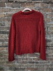 Vintage 60s Delmar Imports 100  Virgin Acrylic Fiber Knit Sweater Red Rn 48611