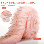 71 X 3 Inch Pink Faux Fur Trim For Hood Shaggy Fur Fabric Faux Diy Craft Garland