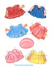 Uncut  doll Time   4052-restored-restyled Vintage Paperdoll Book Qh
