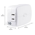 Ge Zigbee Plug-in Dimmer 2 Outlet Lighting Control White 45852ge Echo Compatible