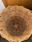 Vintage Large Rattan Wicker Basket 24x28 Inches With Handles
