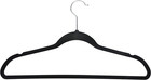 10 Super Slim Velvet Huggable Hangers In Black