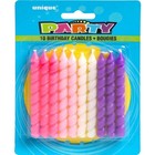 Unique Pink   Purple Spiral Birthday Candles - 10ct  Vibrant Colors - Perfect Fo
