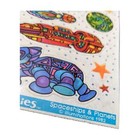 Vintage 80   s Illuminations Fantasies Sticker Sheet - Spaceships   Planets - Rare