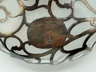 Vintage Art Nouveau Glass Sterling Silver Overlay Perfume Bath Vanity Bottle