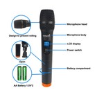 Wireless Microphone System 2 Channel Uhf Handheld Church Microphone Karaoke Mic