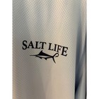 Salt Life Mens Slx Uvapor Performance Fishing Long Sleeve Shirt Blue Lrg Nwt