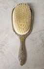 Vintage Silver Plated 3 Piece Vanity Set Hand Mirror Hair  Brush And Comb  